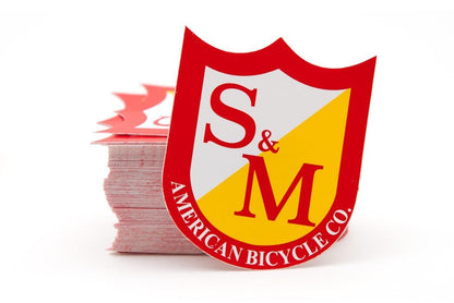 S&M Shield Sticker - Red/Yellow/White Medium